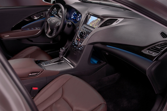 Chestnut Brown Interior showcasing the ambient lighting